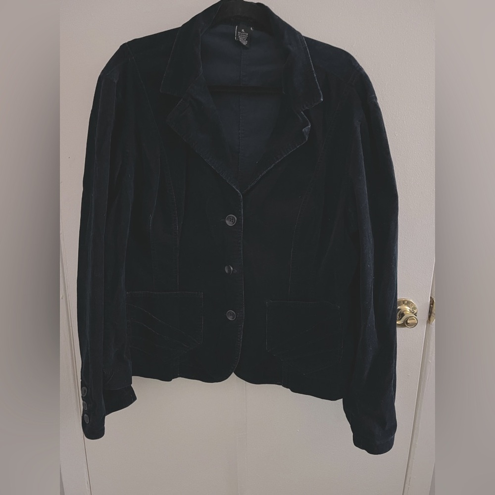 Dark blue corduroy blazer.size Xl.